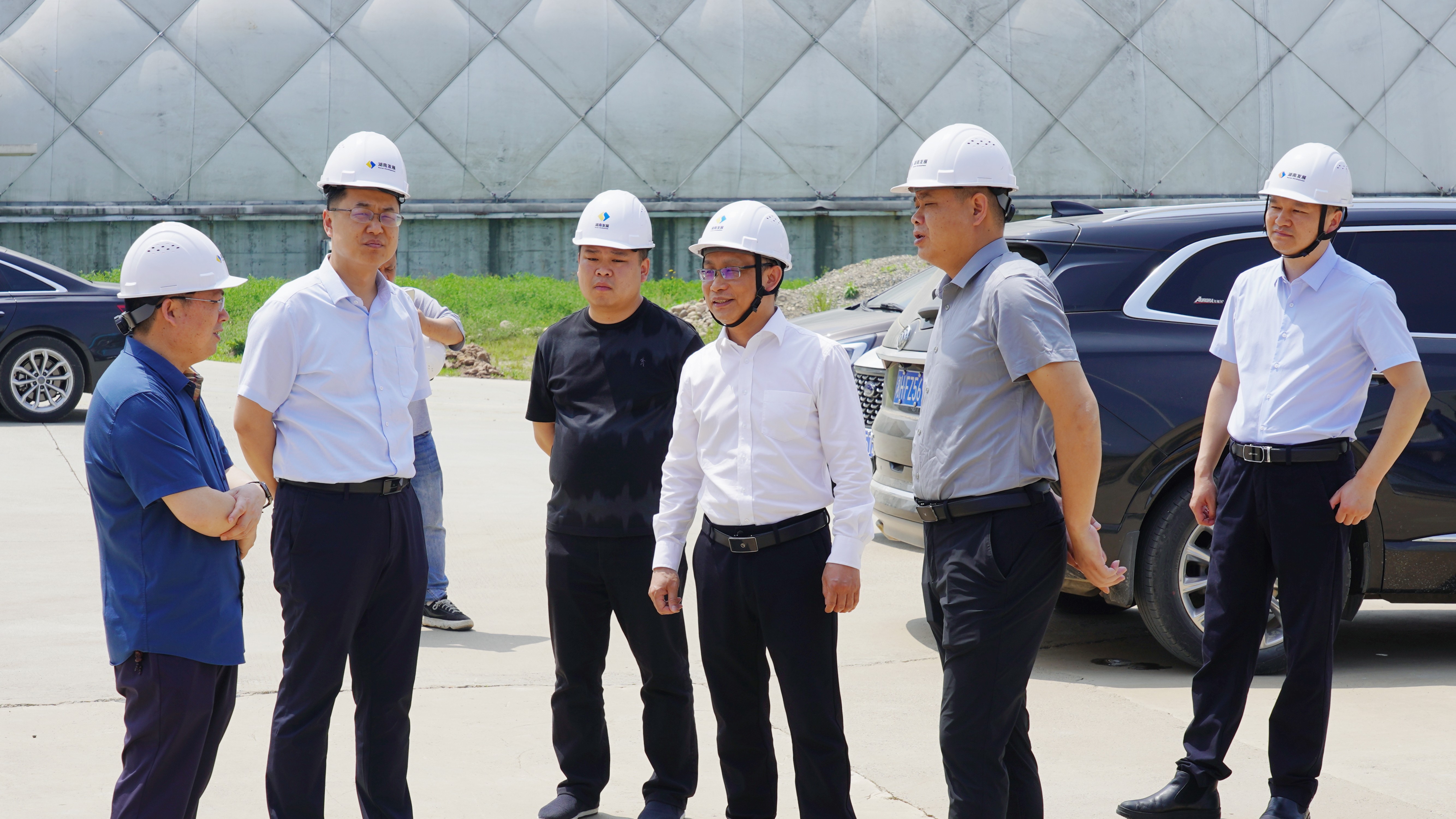 益阳市发改委一行调研半岛online(中国)机制砂项目